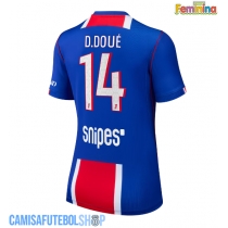 Camisa de time de futebol Paris Saint-Germain Desire Doue #14 Replicas 1º Equipamento Feminina 2026-27 Manga Curta